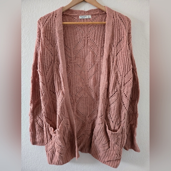 Arizona Jean Co. Pink Open Front Cardigan - Picture 1 of 3